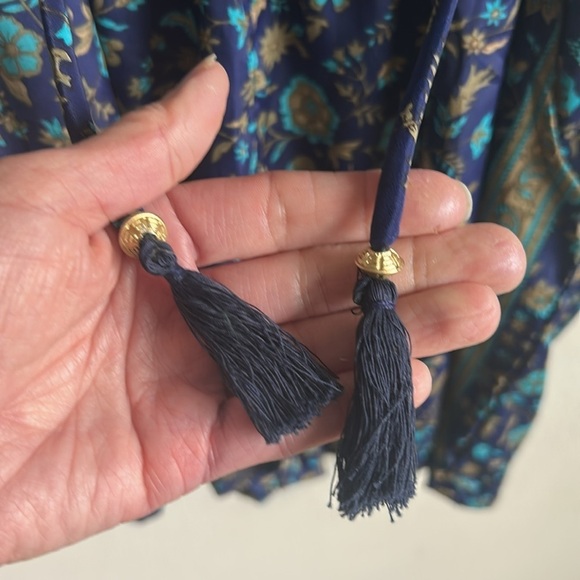 Evereve RAGA Floral Sapphire Blueprint Romper Size XS NWT - Picture 4 of 14